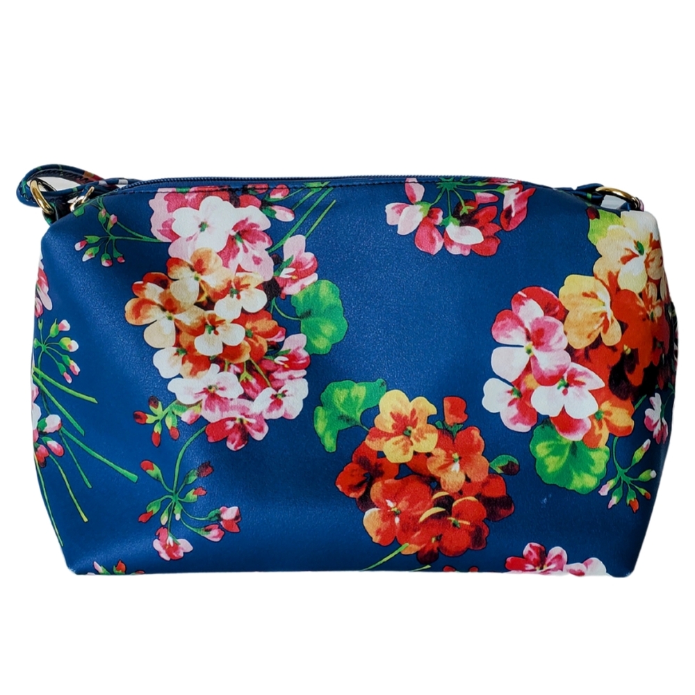 Emma Fox Womens Crossbody Colorful Blue Floral Bag